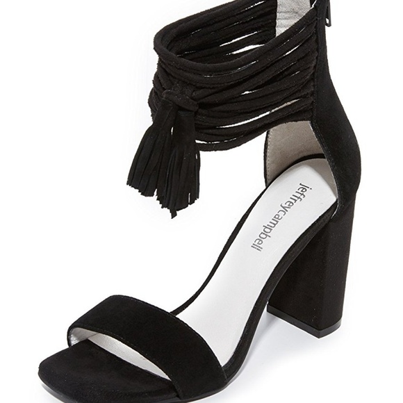 NIB Jeffrey Campbell Formosa Heel Black Suede 6.5 - Picture 2 of 5